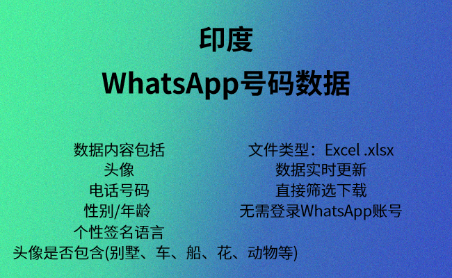 印度WhatsApp数据